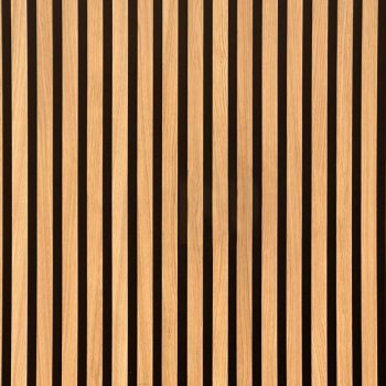 Slat Acoustic Panel Sample - Oak and Light Grey Oak